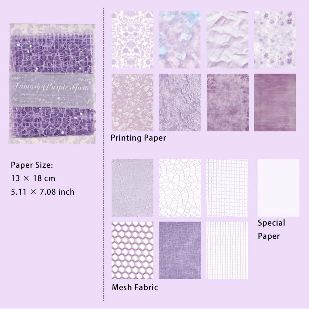 15 Sheets Texture Paper and Scrapbook Paper QSSY