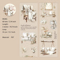 1 Roll Home Decoration Theme Pre-cut Stickers Tape NJXL