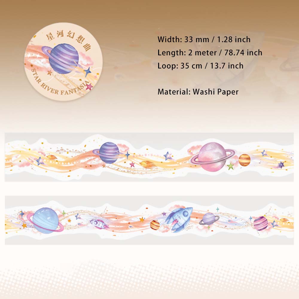 1 Roll Fantasy Washi Tape XHHHQ