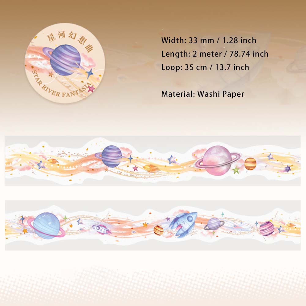 1 Roll Fantasy Washi Tape XHHHQ