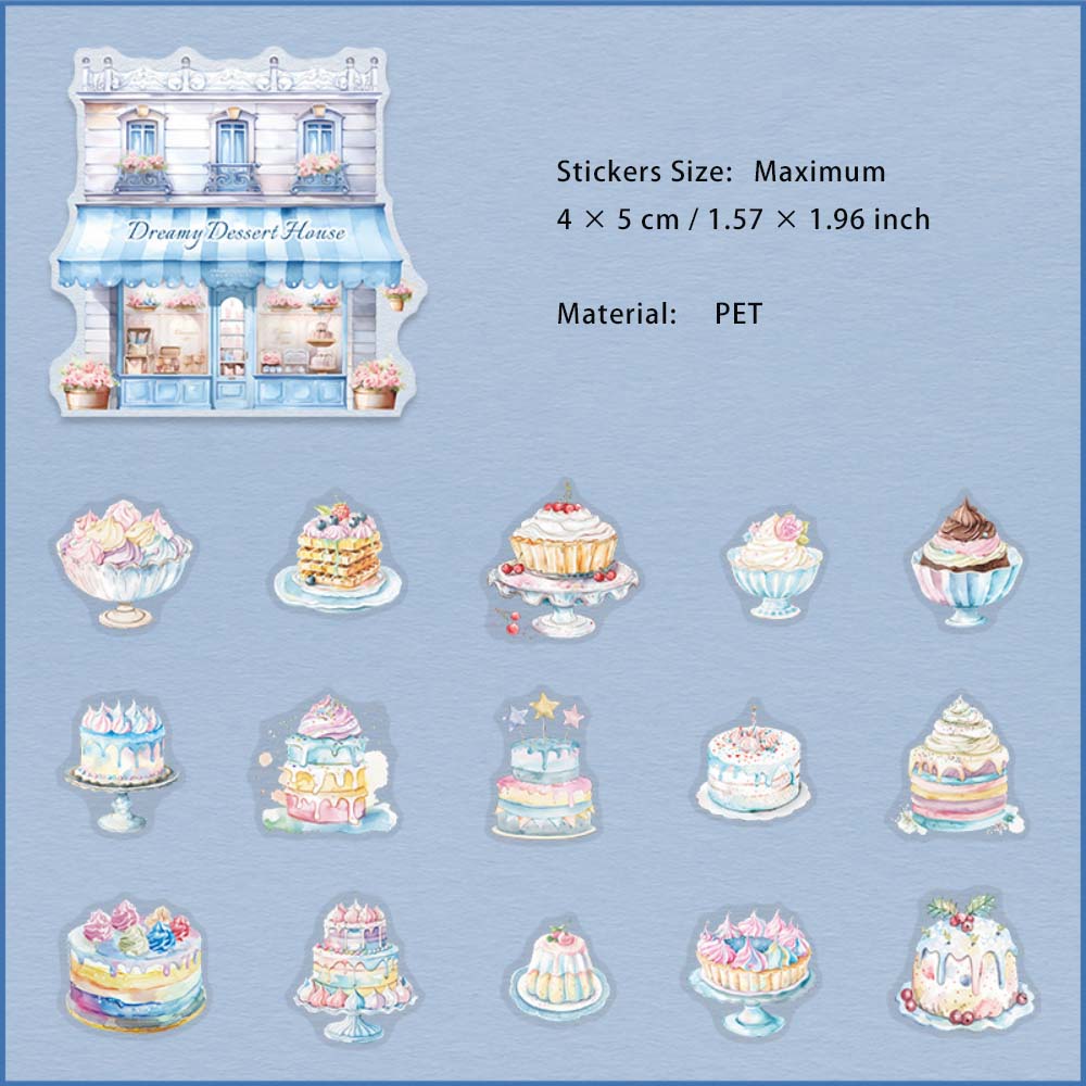 10 Pcs Dessert PET Stickers MHTPW