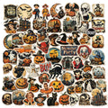 Vintage spooky Halloween decorative sticker pack