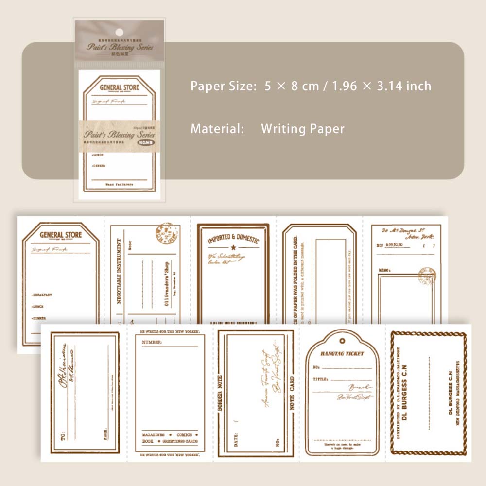 30 Sheets Vintage Notepad Paper PSTZF