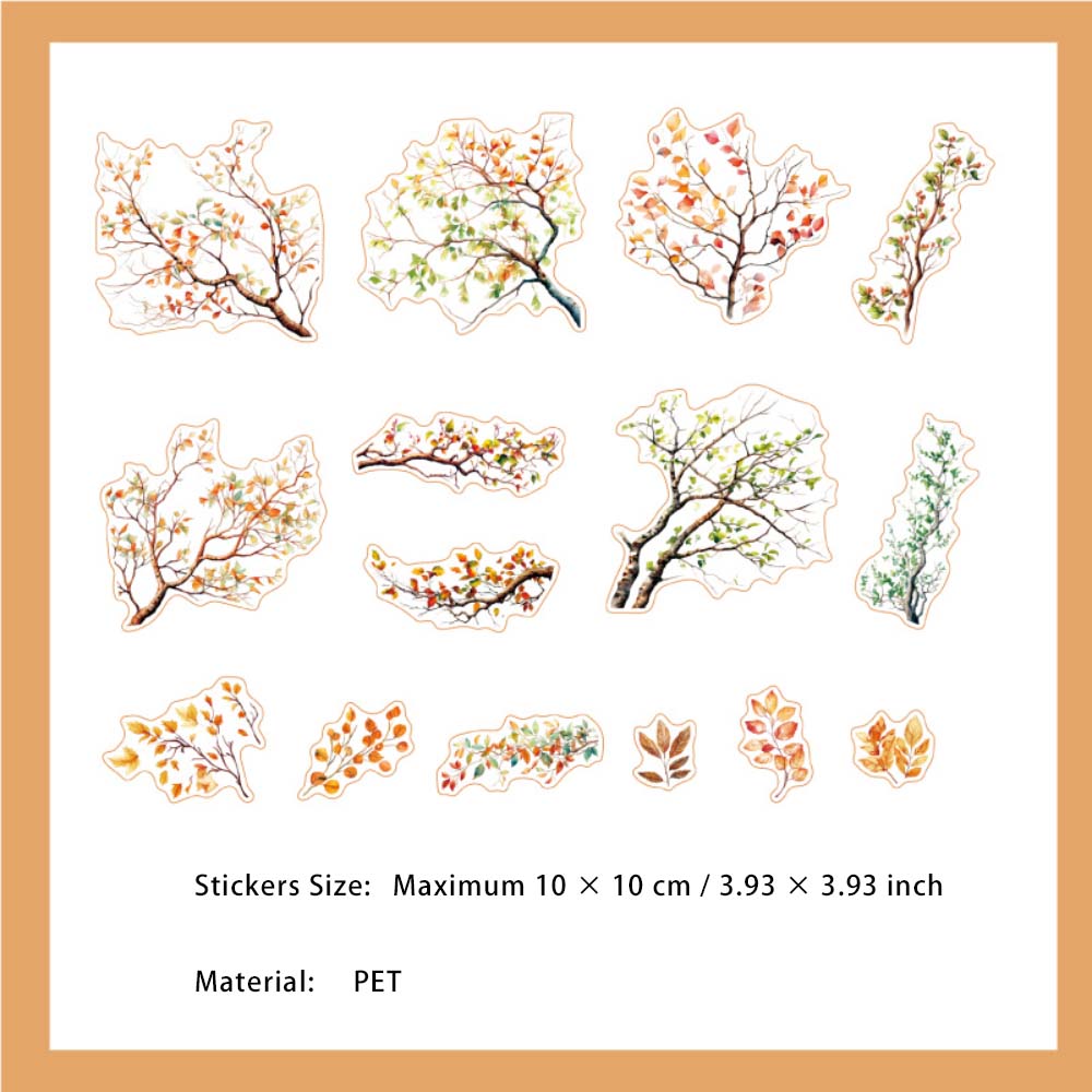 30 Pcs Branches PET Stickers SYZY