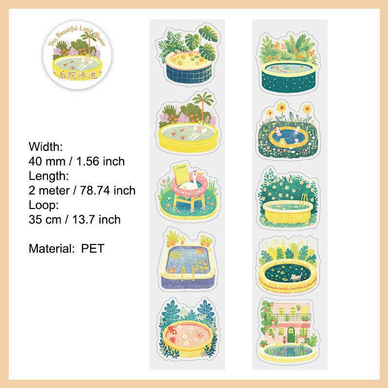1 Roll Cartoon PET Stickers Tape TYHY