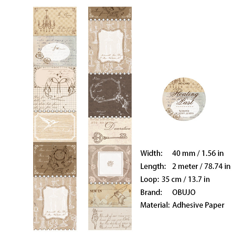 1 Roll Vintage Journal Stickers Tape WGQX