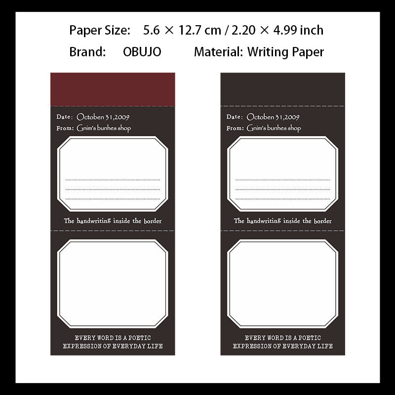 50 Pcs Creative Notepad Paper HBZJ