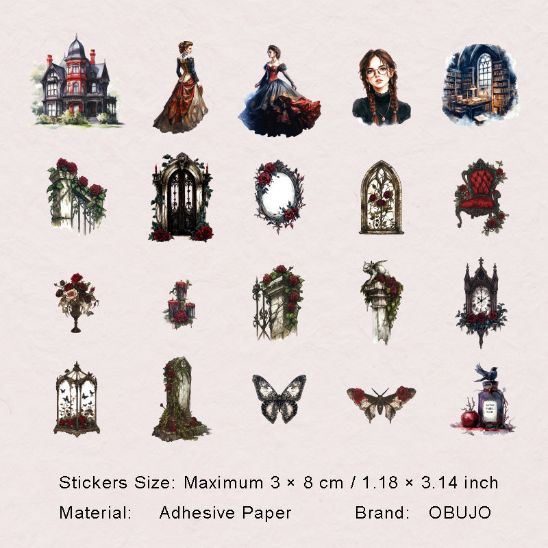20 Pcs Gothic Magic Manor Stickers ZYDSY