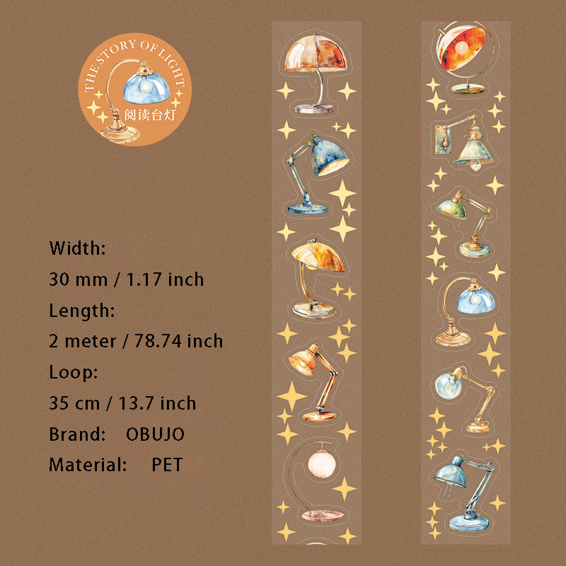 1 Roll Desk Lamp PET Stickers Tape GZGS