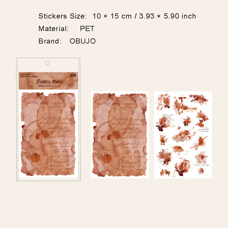 2 Sheets Watercolor Transfer Stickers BBMJ