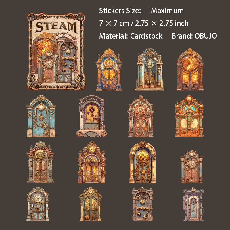 15 Pcs Vintage Punk Cardstock Stickers ZQHXL