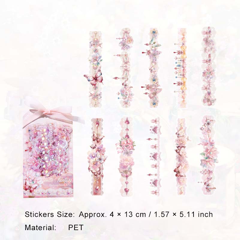 20 Pcs Shell Light Flower Butterfly Stickers YCMJ