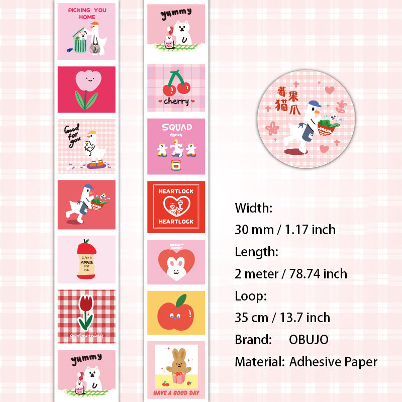 1 Roll Cute Kawaii Journal Stickers Tape TYMM