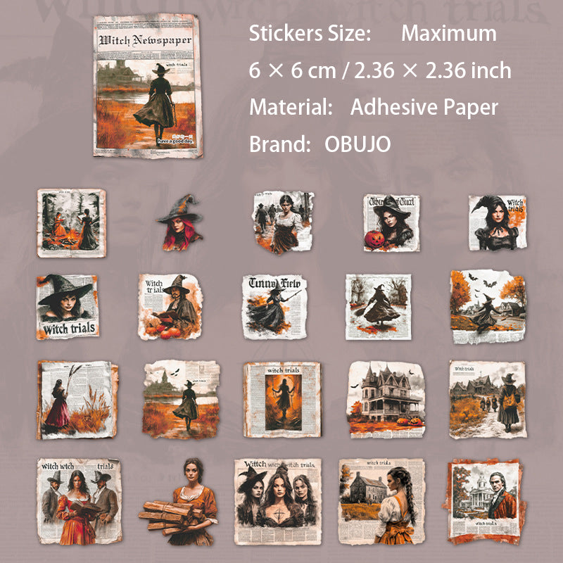 20 Pcs Dark Magic Newspaper Stickers MBBK