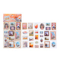 2 Sheets Vintage Oil Painting Museum Frame Card Stickers  - Sunset