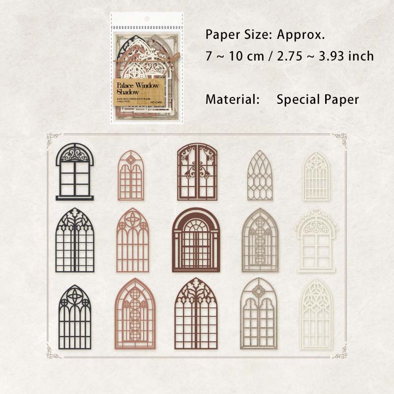 15 Pcs Hollow Cutout Scrapbook Paper KKSJ