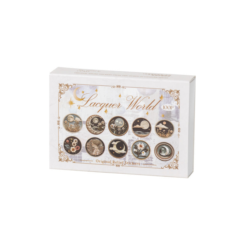 100 Pcs Embossed Wax Seal Stickers HQLSJ