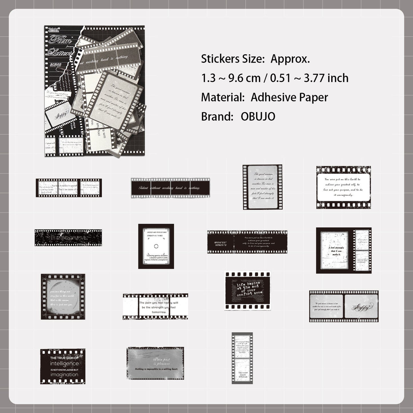 20 Pcs Vintage Letter Stickers HYXJ