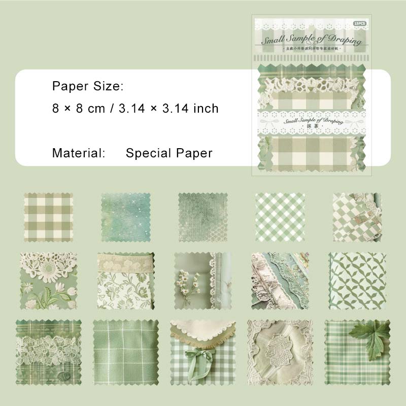 30 Pcs Fabric Texture Scrapbook Paper LCXYC