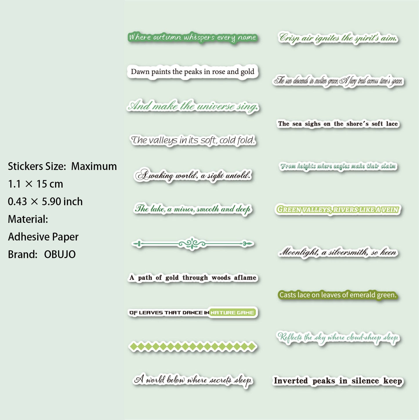 40 Pcs Creative Quote Stickers ZYJX