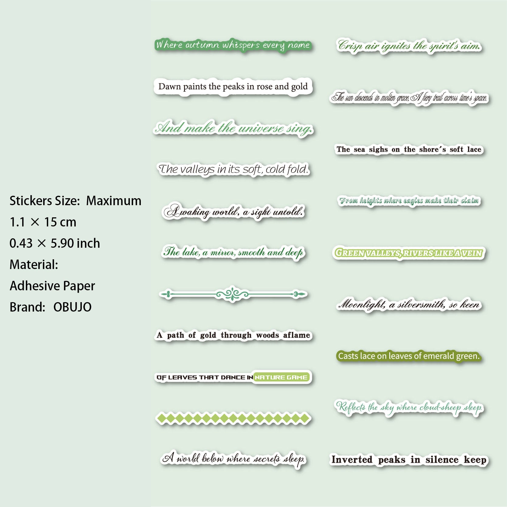 40 Pcs Creative Quote Stickers ZYJX