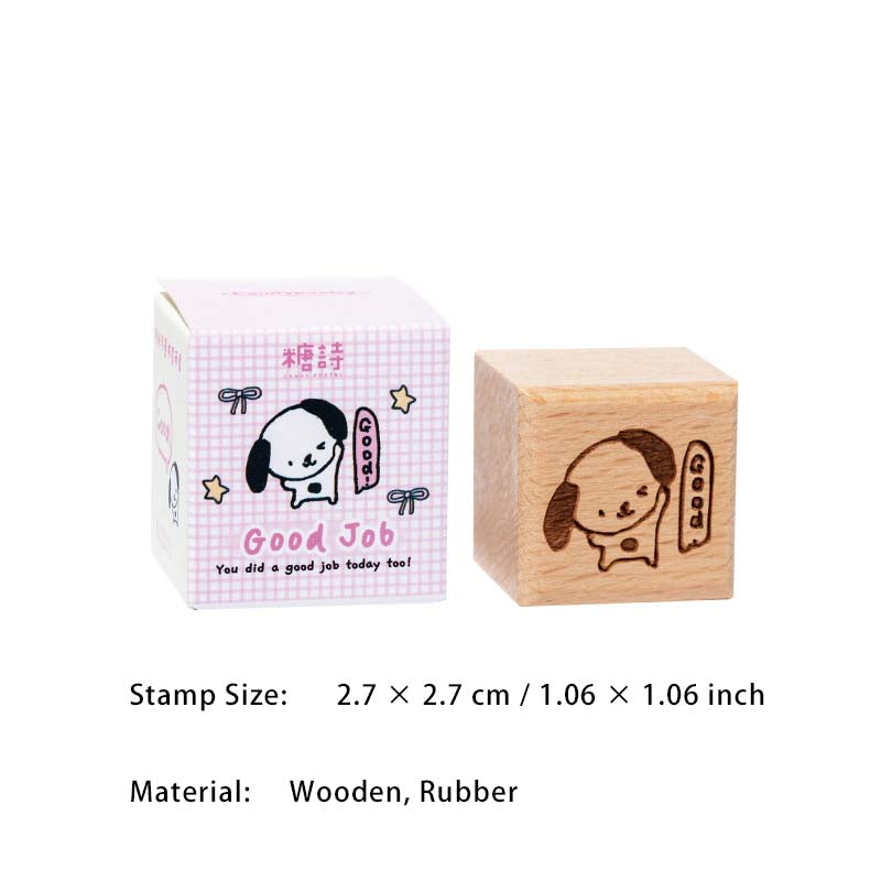 1 Pcs Cute Animal Wooden Stamp XDPD