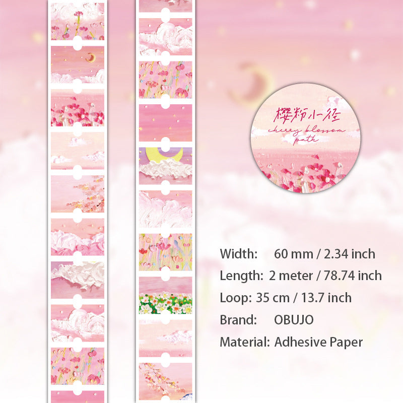 1 Roll Natural Landscape Stickers Tape BJYJ