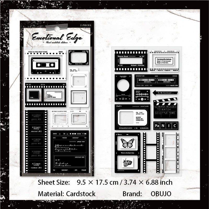 2 Sheets Vintage Journal Stickers QXBY