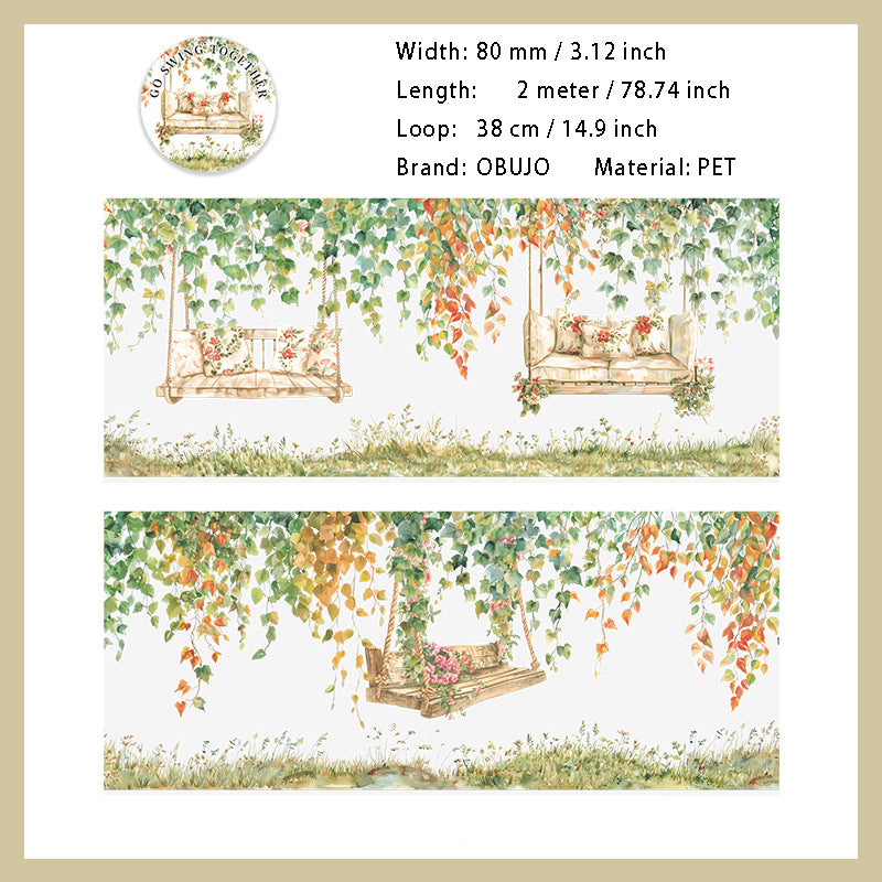 1 Roll Garden Swing Theme PET Tape YQDQQ