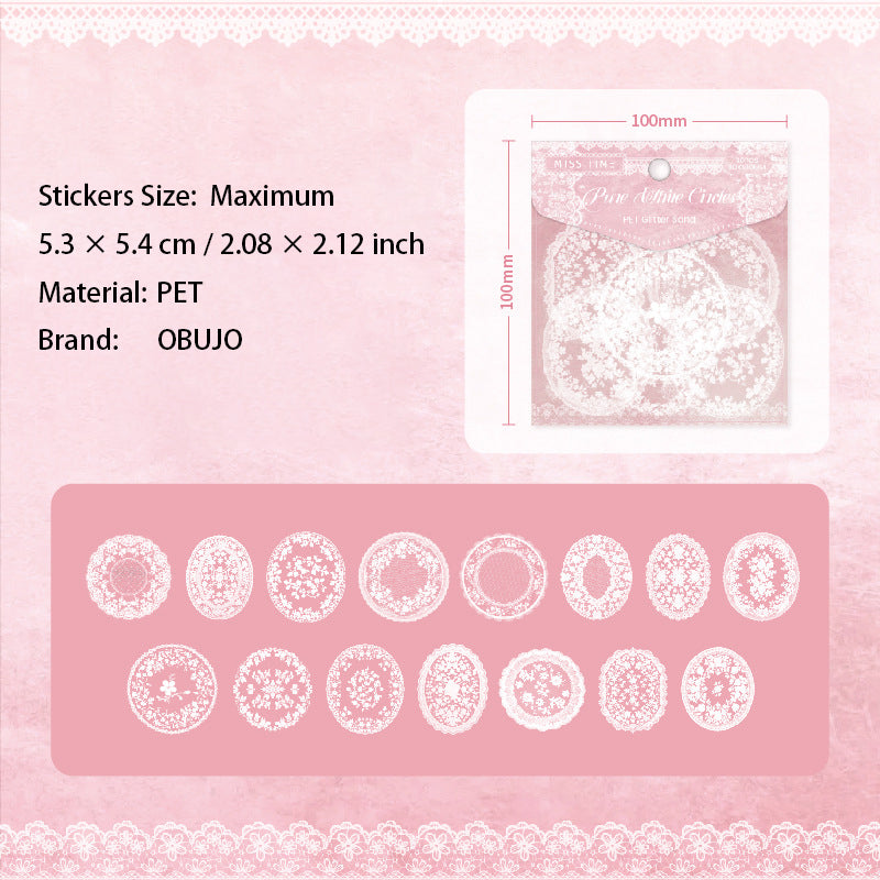 30 Pcs Aesthetic Journal PET Stickers MZXL