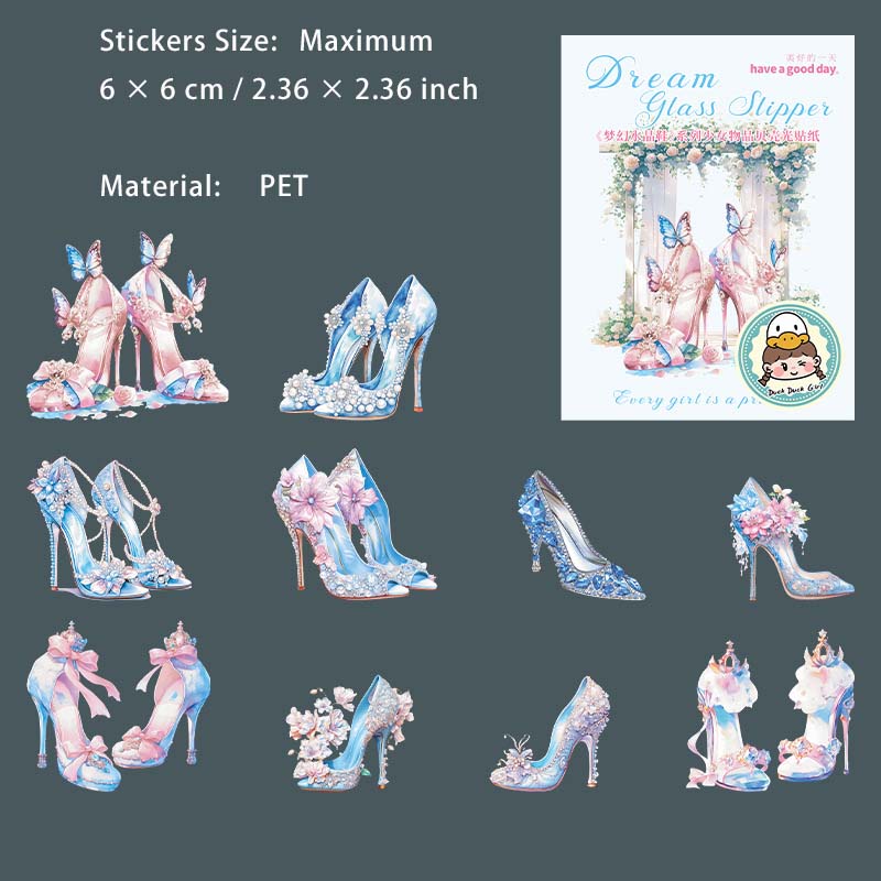 10 Pcs Dreamy Crystal High Heels MHSJX