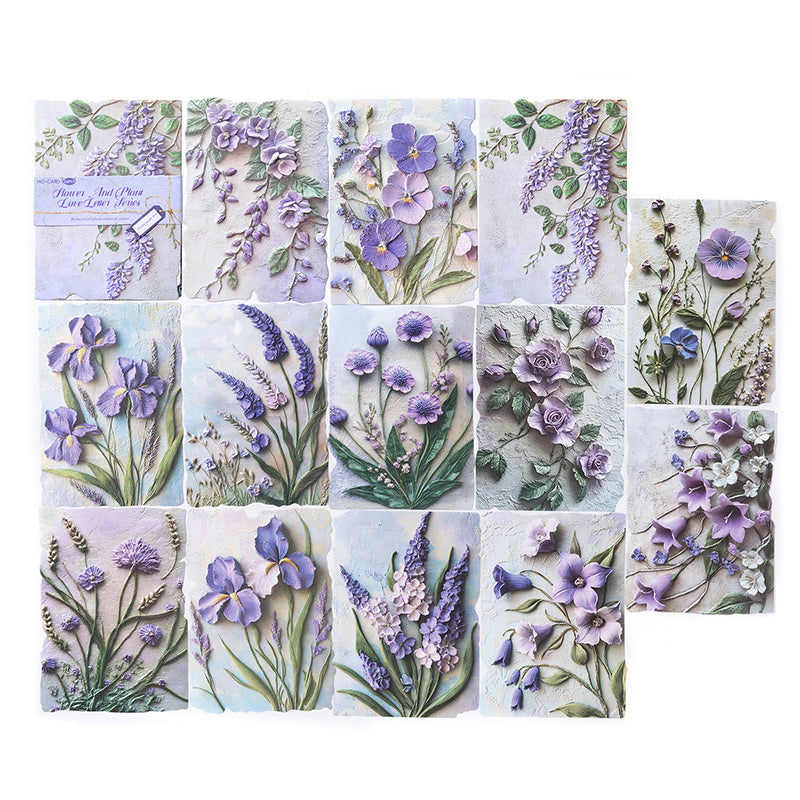 23 Pcs Botanical Relief Journal  Paper REP01