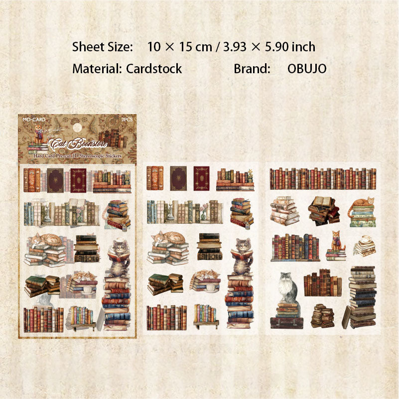 2 Sheets Reading Boolish Cardstock Stickers SJCLS