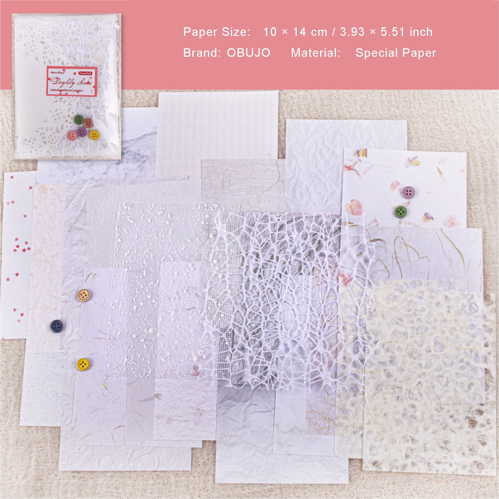 32 Sheets Texutered Scrapbook Paper XCXL