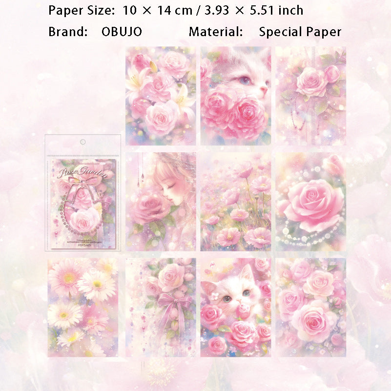 30 Pcs Floral Scrapbook Paper YZHM