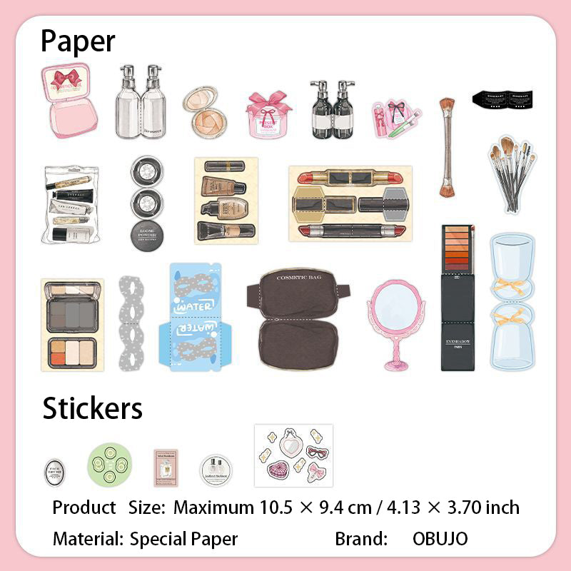 25 Pcs Lifestyle Journal Paper and Stickers Kit XXMC9