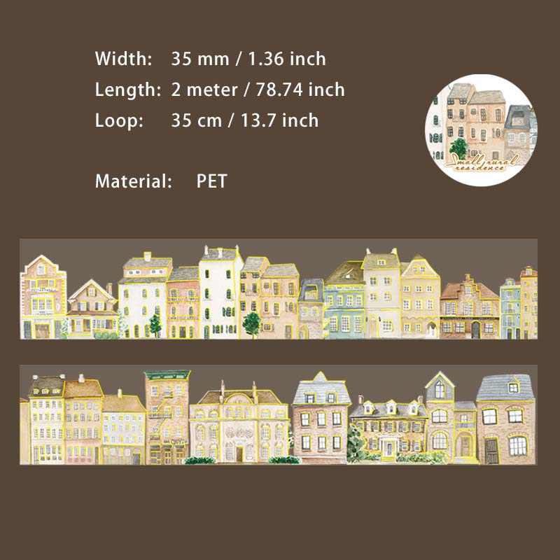 1 Roll House Town PET Tape XJXJ