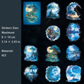 20 Pcs Fantasy Night Sky PET Stickers WKXl