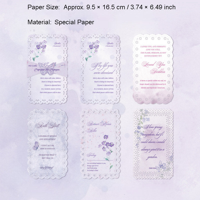 10 Pcs Lace Edged Scrapbook Paper LSLC