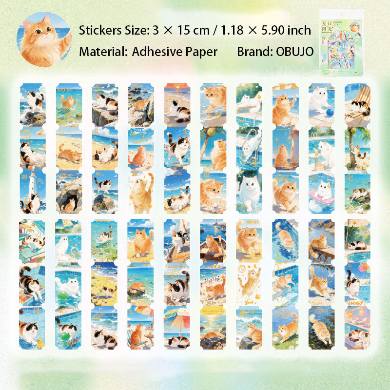 20 Sheets Cat Themed Stickers MPPX
