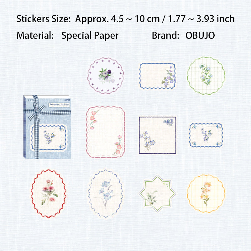 20 Pcs Vintage Embossed Notepad Paper SZBD