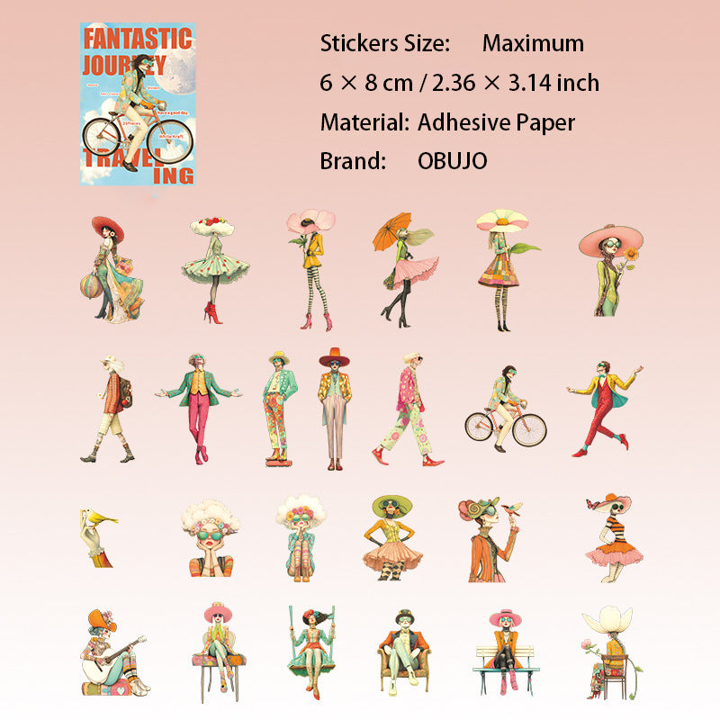 25 Pcs Fantasy Journal Stickers QHZL