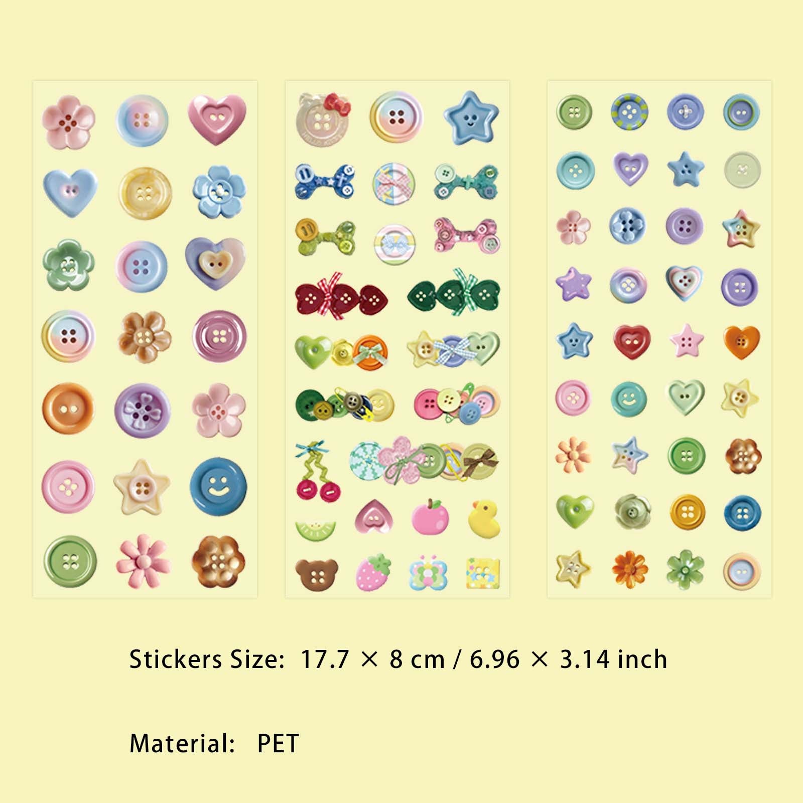 3 Sheets Planner Calendar PET Stickers MHSCJ