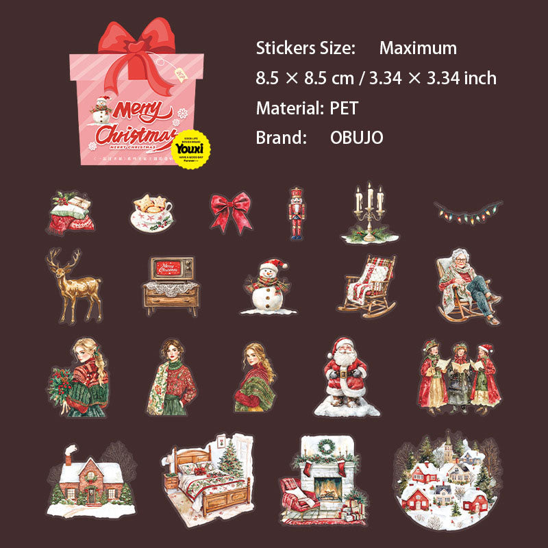 20 Pcs Christmas PET Stickers YQGSD