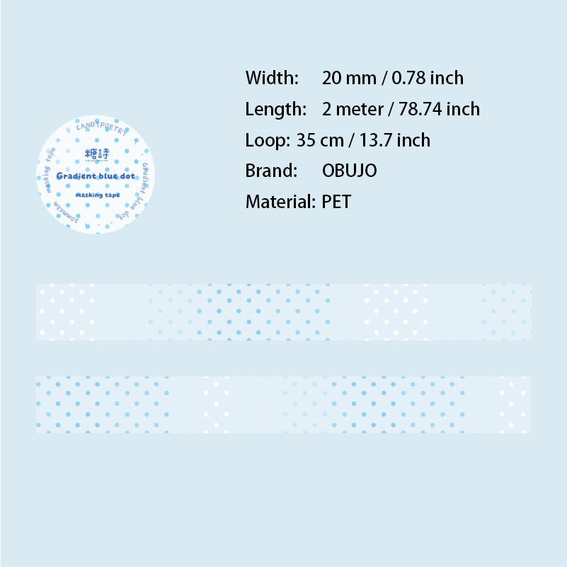 1 Roll Dot Themed PET Tape NYJS