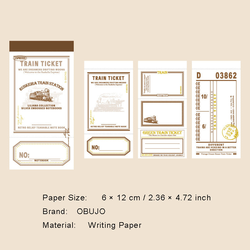 15 Sheet Vintage Notepad Paper LLANSC