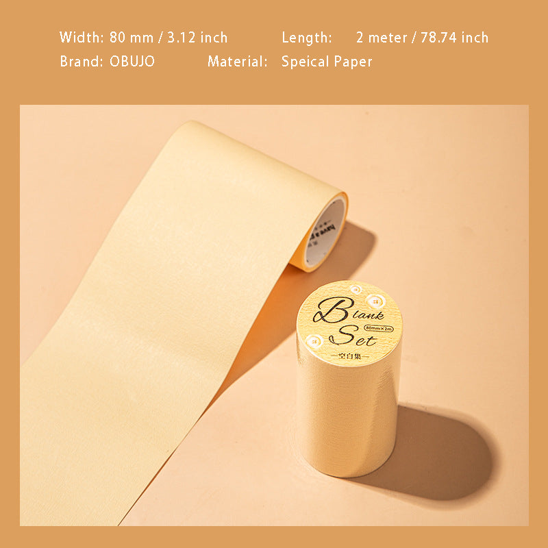 1 Roll Vintage Color Blank Paper KBJX