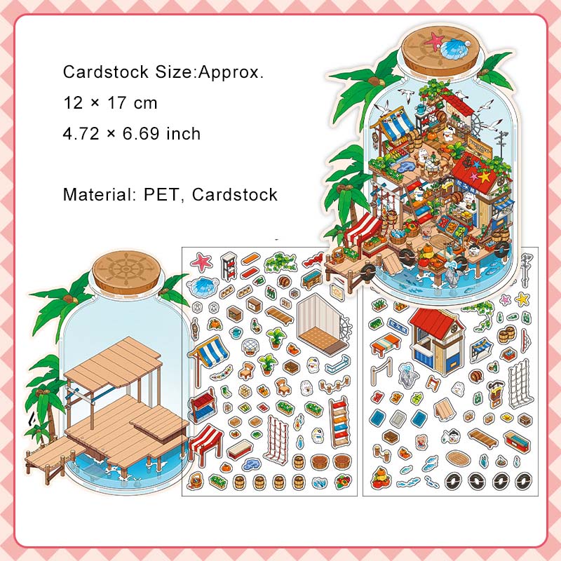 3D Shop Store Scene Stickers Kit JRYYZ9