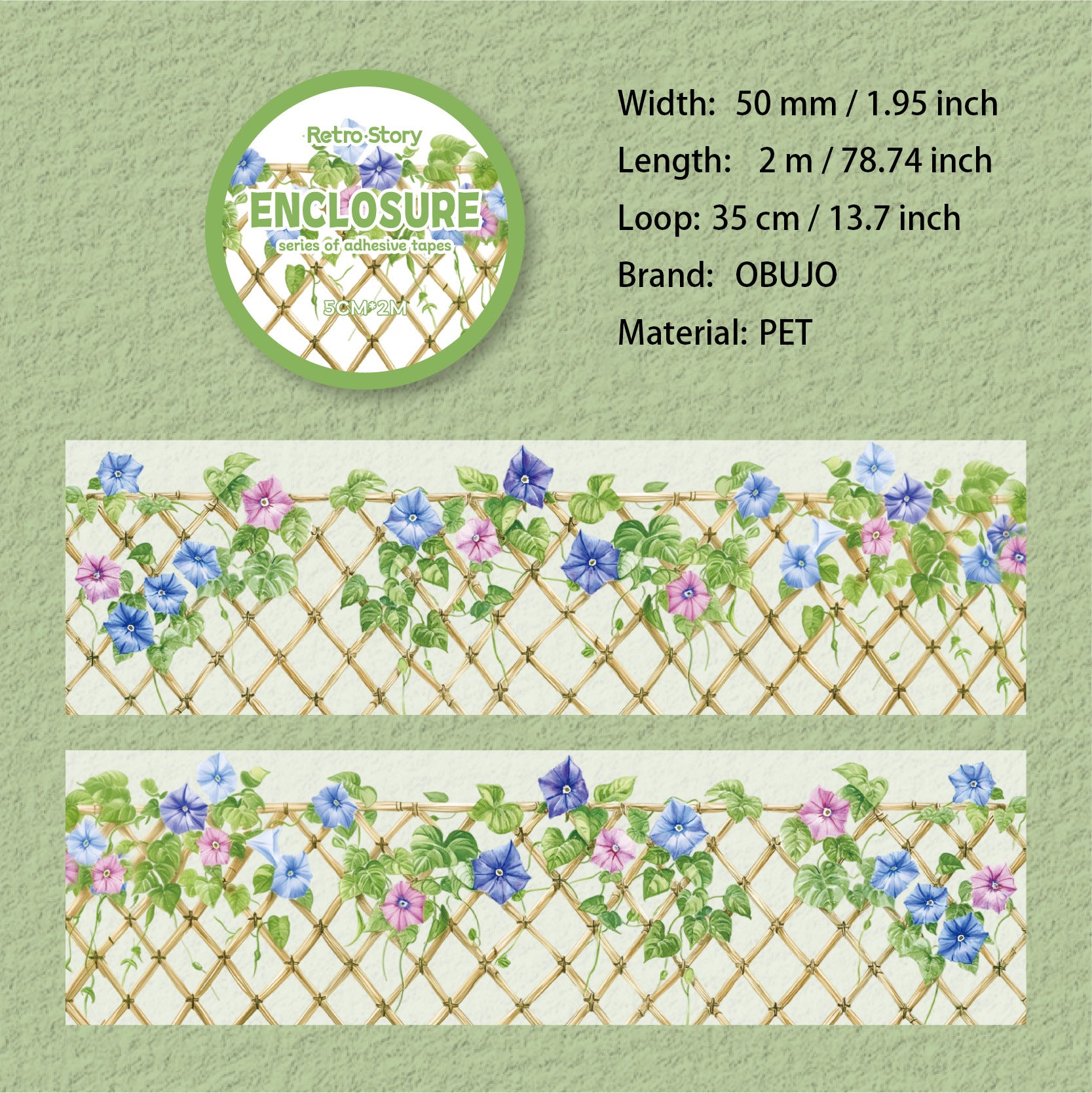 1 Roll Flower Fence PET Tape WGXL
