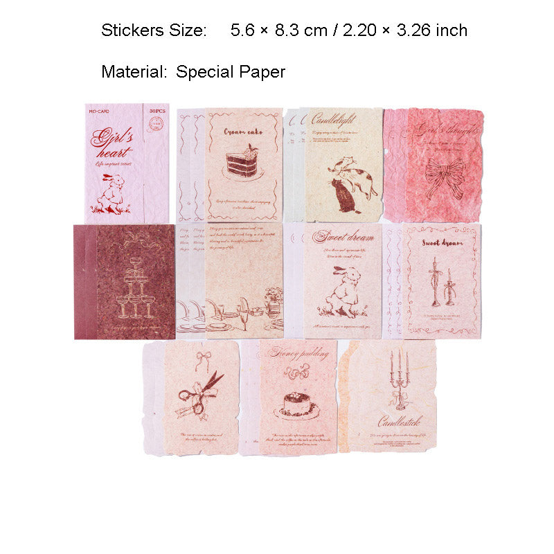 30 Pcs Creative Vintage Stickers SHYJ